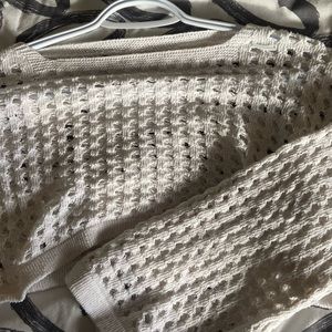 Crochet Cropped Knit Sweater